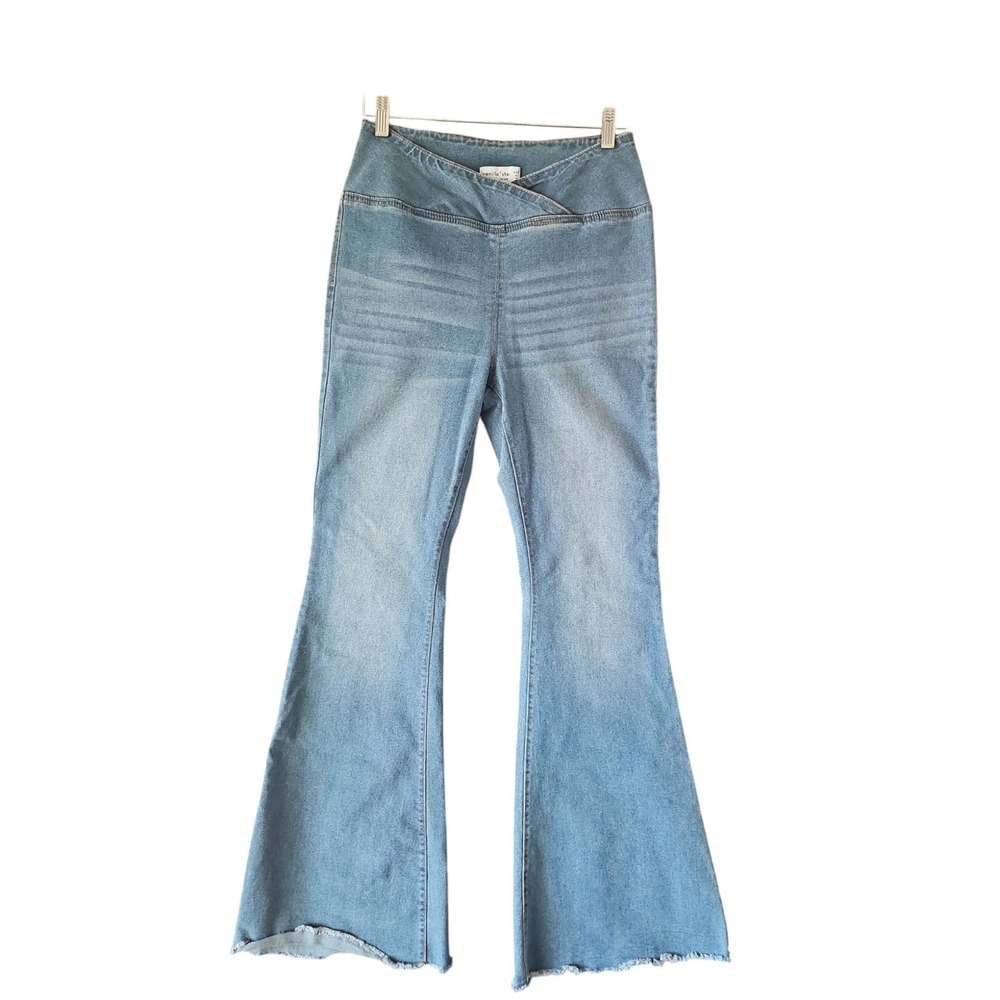 VANILLA STAR Crossover Jeans Casual Flare‎ Bell Bottom Mid Waist Flare 29/9
